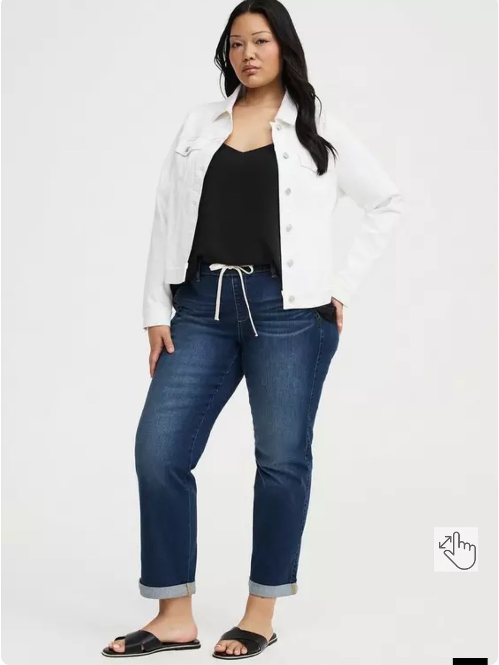 Torrid Dark Blue Boyfriend Mid-Rise Straight  Relaxed Jeans